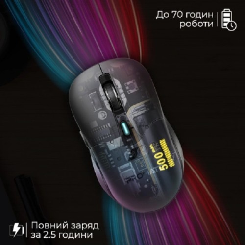 Мышка Promate Samo Wireless/Bluetooth Black (samo.black)