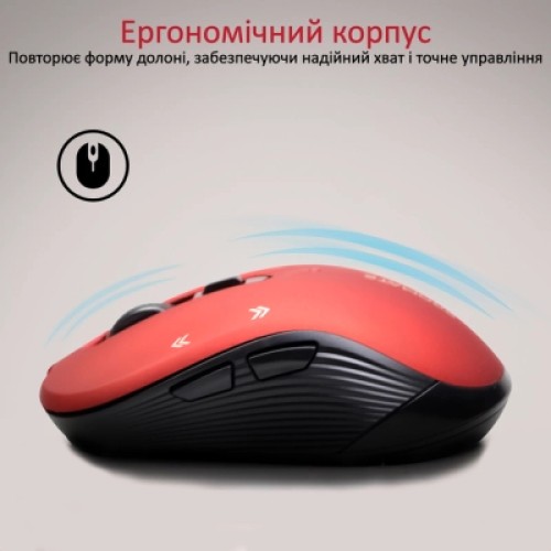 Мышка Promate Slider Wireless Red (slider.red)