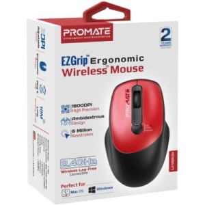 Мышка Promate UniGlide Wireless Red (uniglide.red)