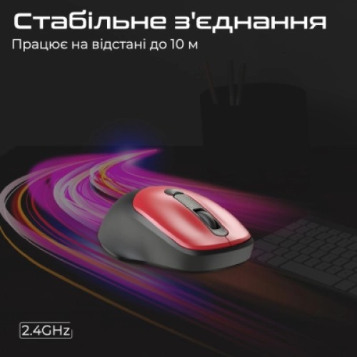 Мышка Promate UniGlide Wireless Red (uniglide.red)