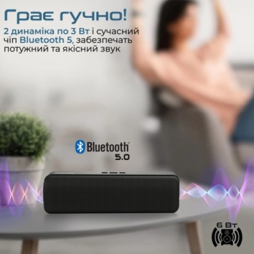 Акустическая система Promate Capsule-2 Black (capsule-2.black)