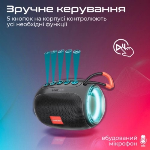 Акустическая система Promate Capsule-3 Black (capsule-3.black)