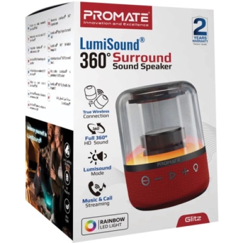 Акустическая система Promate Glitz Red (glitz.red) Акустическая система Promate Glitz Red (glitz.red)