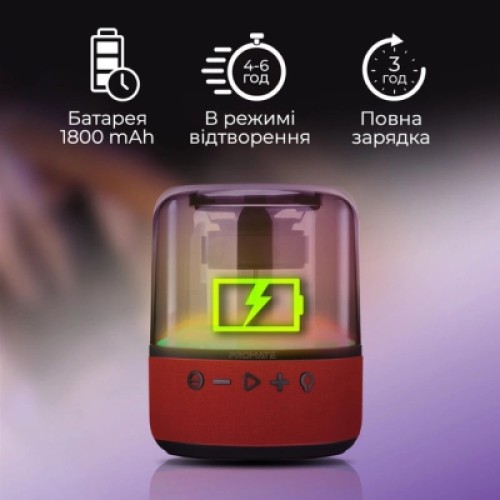 Акустическая система Promate Glitz-L Red (glitz-l.red)