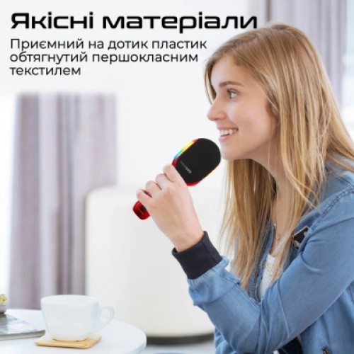 Микрофон Promate VocalMic Bluetooth 2 x AUX LED Red (vocalmic.red)