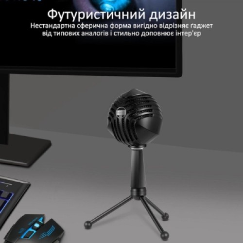 Микрофон Vertux Sphere LED USB Black (sphere.black)