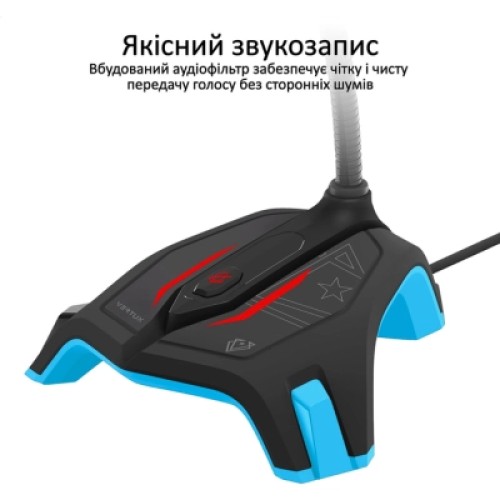 Микрофон Vertux Streamer-2 LED USB Blue (streamer-2.blue)