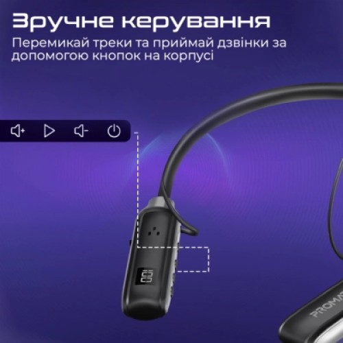 Наушники Promate Leap Black (leap.black)