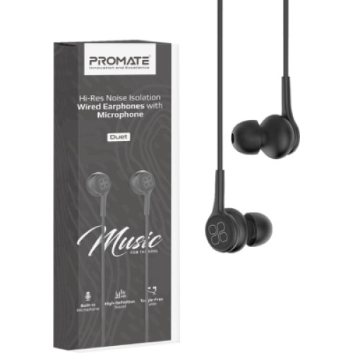 Наушники Promate Duet Black (duet.black)