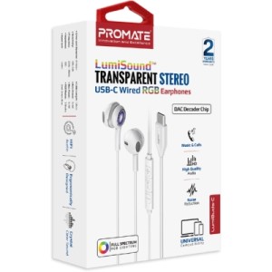 Наушники Promate LumiBuds-C Silver (lumibuds-c.silver)