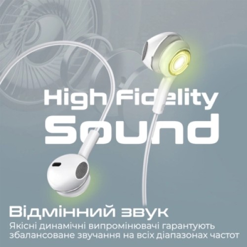 Наушники Promate LumiBuds-C Silver (lumibuds-c.silver)