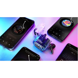 Наушники GravaStar Sirius P5 TWS BT 5.2 IPX4 Transparent Blue (GRAVASTARP5_XTAL_BLU_V2)
