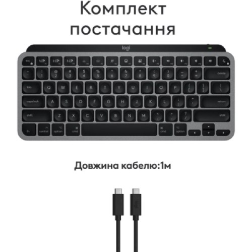 Клавиатура Logitech MX Keys Mini для MAC Wireless UA Space Grey (920-012652)