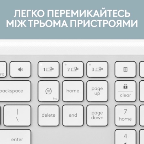 Клавиатура Logitech K950 Bluetooth/Wireless UA Off-White (920-012466)