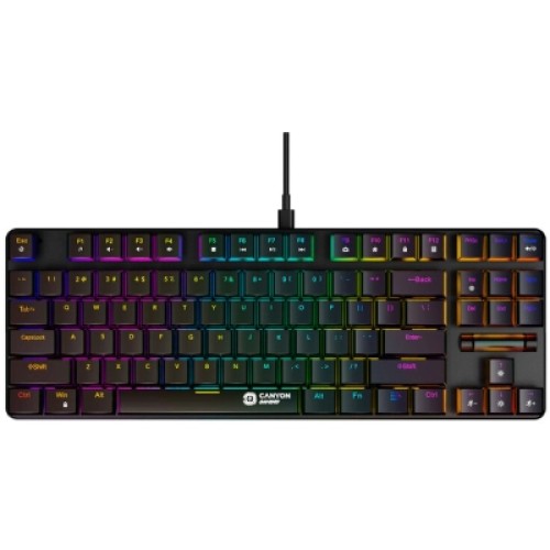 Клавиатура Canyon Cometstrike GK-50 RGB TKL USB UA Black (CND-SKB50-US)