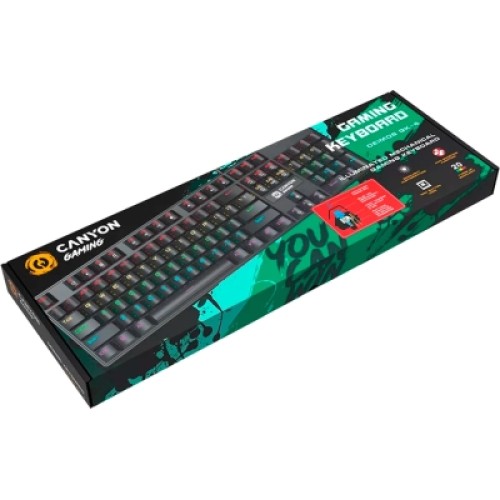 Клавиатура Canyon Deimos GK-4 Rainbow LED USB UA Black (CND-SKB4-US)