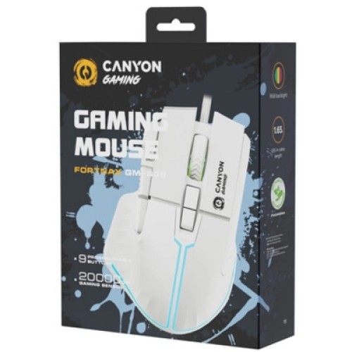 Мышка Canyon Fortnax GM-636 RGB USB White (CND-SGM636W)