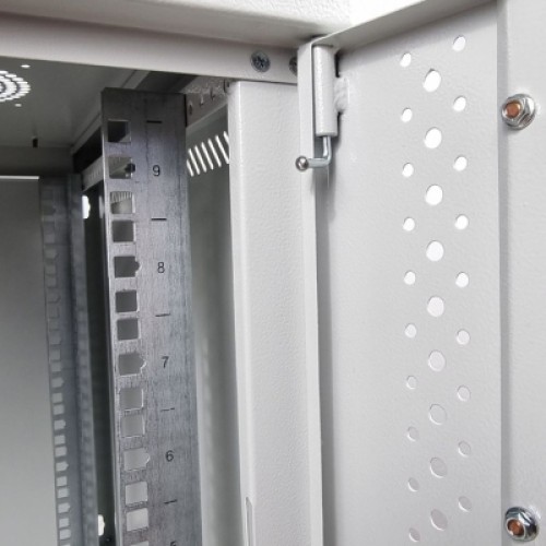 Шкаф настенный Eserver 9U 19" 600х600х503 (Ш*Г*В), сктекло, серая (ES-Е960G)