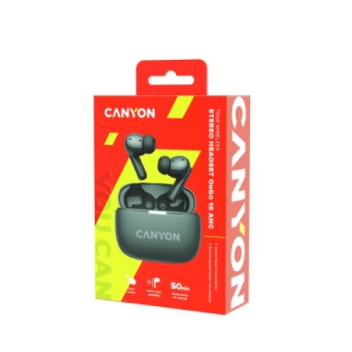 Наушники Canyon TWS-10 OnGo ANC ENC Graphite (CNS-TWS10B)