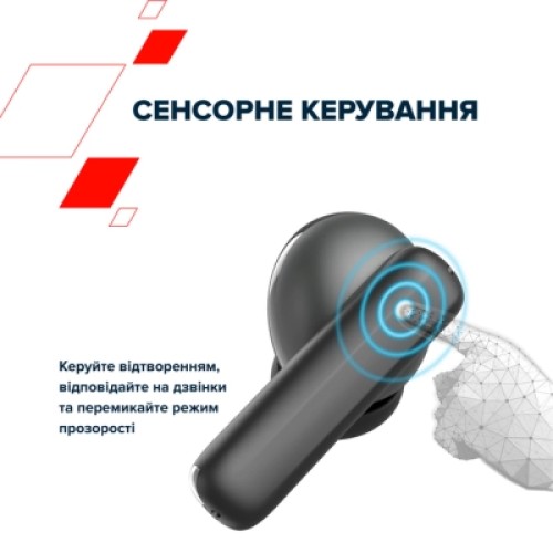 Наушники Canyon TWS-10 OnGo ANC ENC Graphite (CNS-TWS10B)