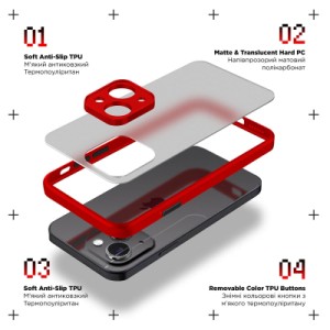 Чехол для мобильного телефона Armorstandart Frosted Matte Realme C65 4G Red (ARM77888)