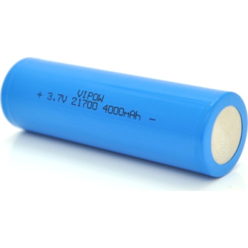 Аккумулятор 21700 4000mAh, 3.7V, Blue, FlatTop Vipow (ICR21700-4000mAhFT / 31078)