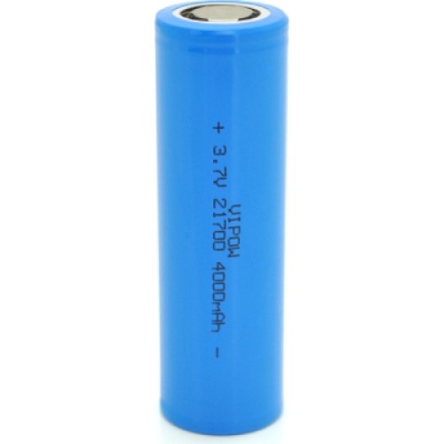 Аккумулятор 21700 4000mAh, 3.7V, Blue, FlatTop Vipow (ICR21700-4000mAhFT / 31078)