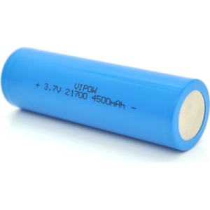 Аккумулятор 21700 4500mAh, 3.7V, Blue, FlatTop Vipow (ICR21700-4500mAhFT / 31079)