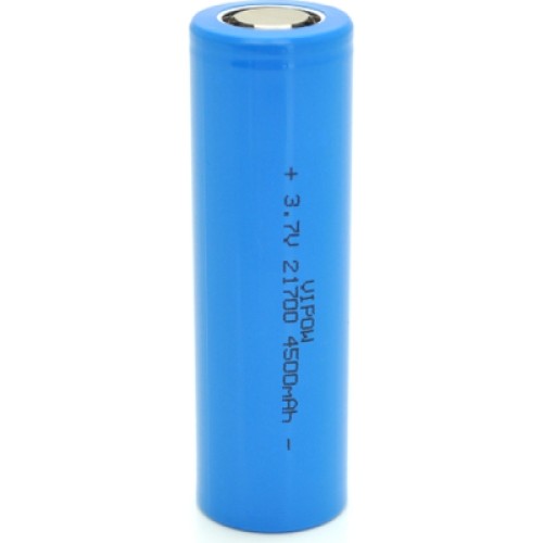 Аккумулятор 21700 4500mAh, 3.7V, Blue, FlatTop Vipow (ICR21700-4500mAhFT / 31079)
