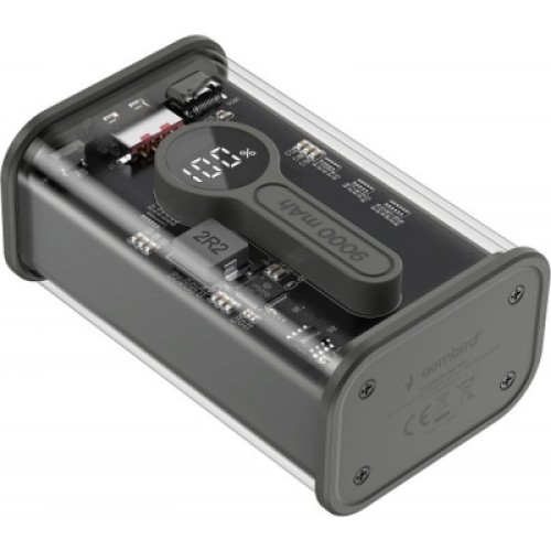 Батарея универсальная Gembird 9000mAh, QC3.0, Transparent (PB09-TQC3-01)