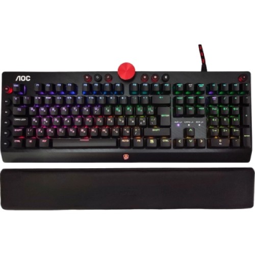 Клавиатура AOC AGK700 RGB Cherry MX Red USB Black (AGK700DR2R)