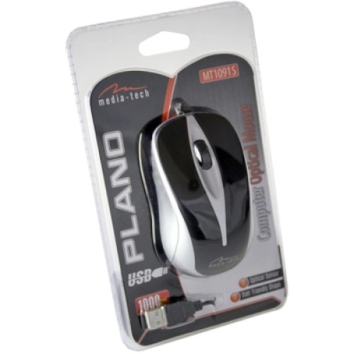 Мышка Media-Tech Plano USB Silver (MT1091S)