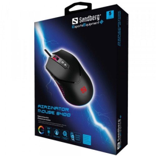 Мышка Sandberg Azazinator RGB USB Black (640-20)