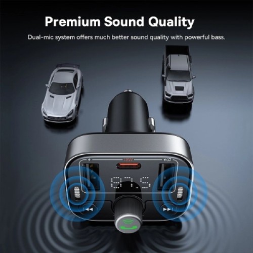 FM модулятор Baseus S-09 Lite Series Black (C10762300113-00)