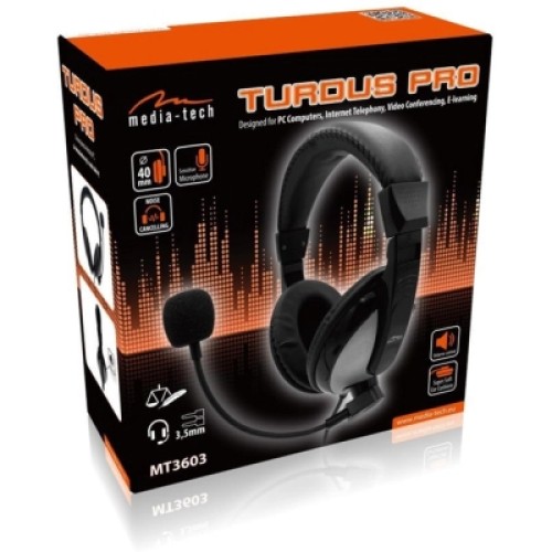 Наушники Media-Tech Turdus Pro Black (MT3603)