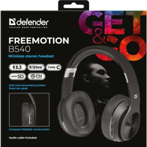Наушники Defender FreeMotion B540 Bluetooth Black (63540)
