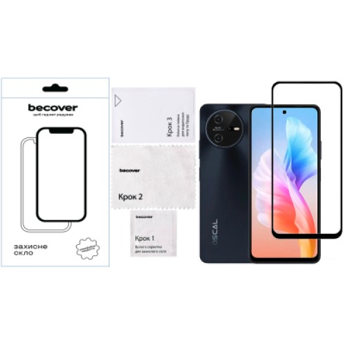 Стекло защитное BeCover Oscal Tiger 12 6.78" Black (711579)