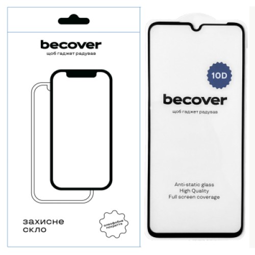 Стекло защитное BeCover Realme Note 50 10D Black (711669)