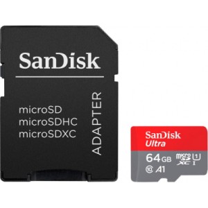 Карта памяти SanDisk 64GB microSD Class 10 A1 R-140 (SDSQUAB-064G-GN6IA)