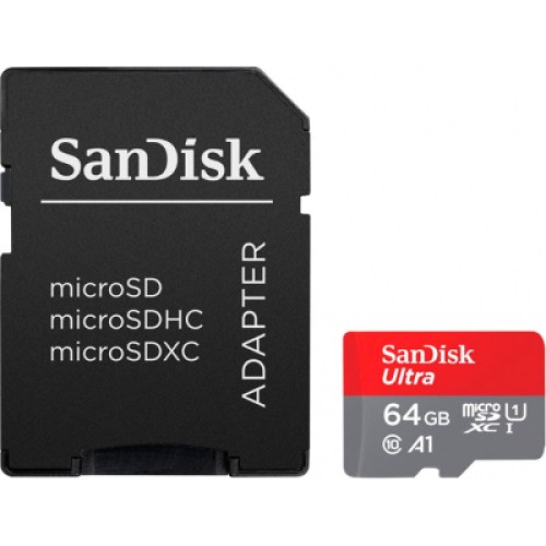 Карта памяти SanDisk 64GB microSD Class 10 A1 R-140 (SDSQUAB-064G-GN6IA)