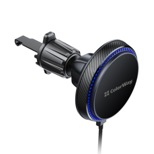 Универсальный автодержатель ColorWay MagSafe 360° Air Vent 15W Black (CW-CHMW041Q-BK)