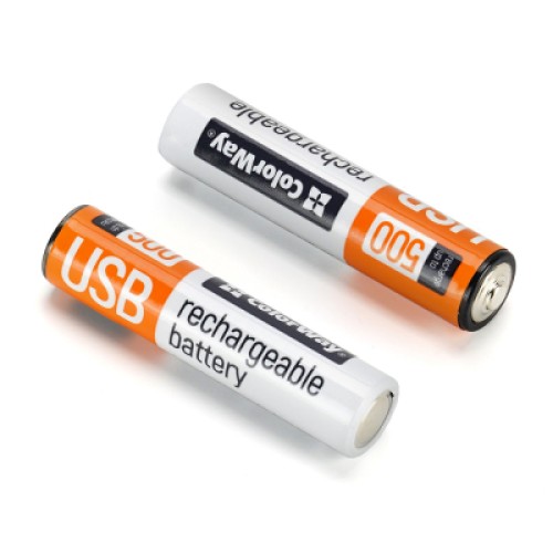 Аккумулятор ColorWay AAА USB-С 590 mAh 1.5V (2шт) (Li-Polymer) (CW-UBAAA-09)