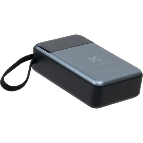 Батарея универсальная Vinga 20000 mAh 65W Display USB-C Cable Grey (VPBB2065C)