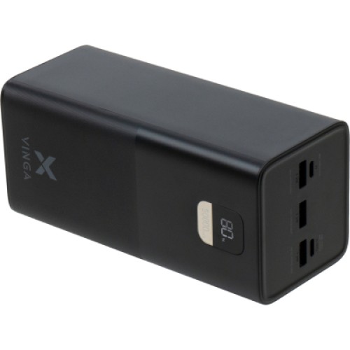 Батарея универсальная Vinga 50000 mAh 22.5W Display Black (VPBB5022)