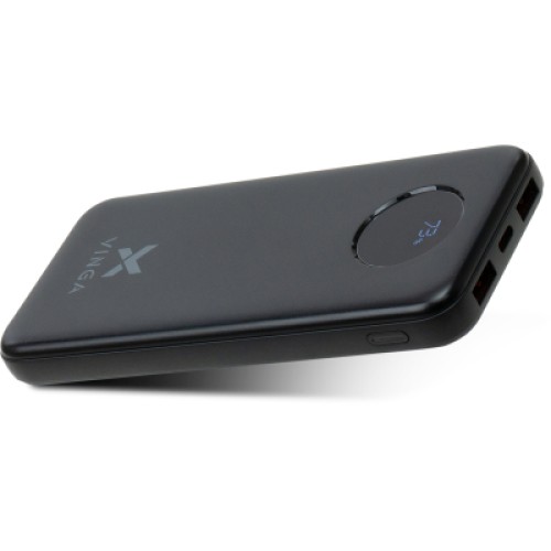 Батарея универсальная Vinga 10000 mAh 22.5W Display Black (VPBB1022)