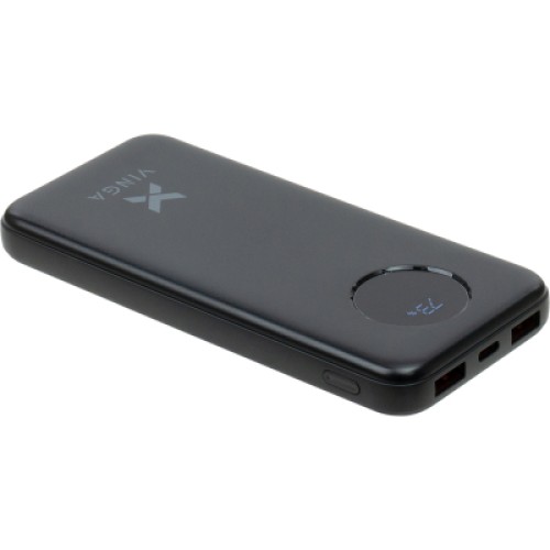Батарея универсальная Vinga 10000 mAh 22.5W Display Black (VPBB1022)