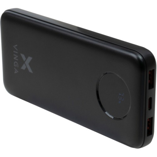 Батарея универсальная Vinga 10000 mAh 22.5W Display Black (VPBB1022)