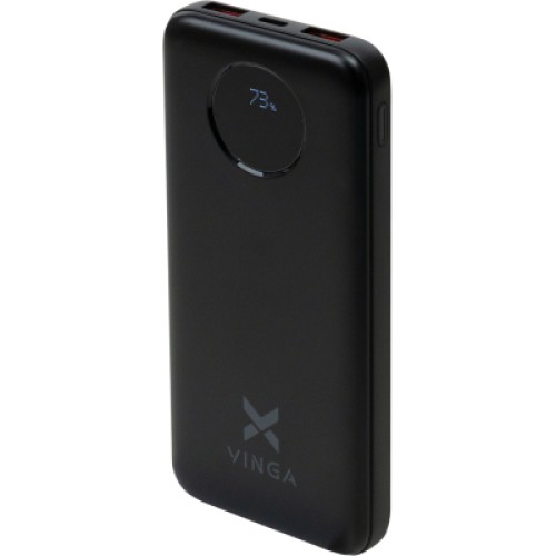 Батарея универсальная Vinga 10000 mAh 22.5W Display Black (VPBB1022)