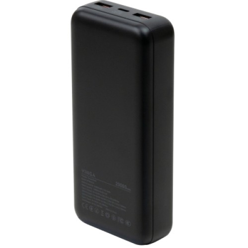 Батарея универсальная Vinga 20000 mAh 22.5W Display Black (VPBB2022)