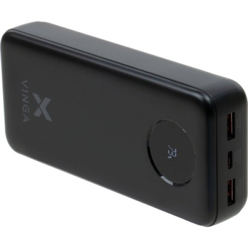 Батарея универсальная Vinga 20000 mAh 22.5W Display Black (VPBB2022)